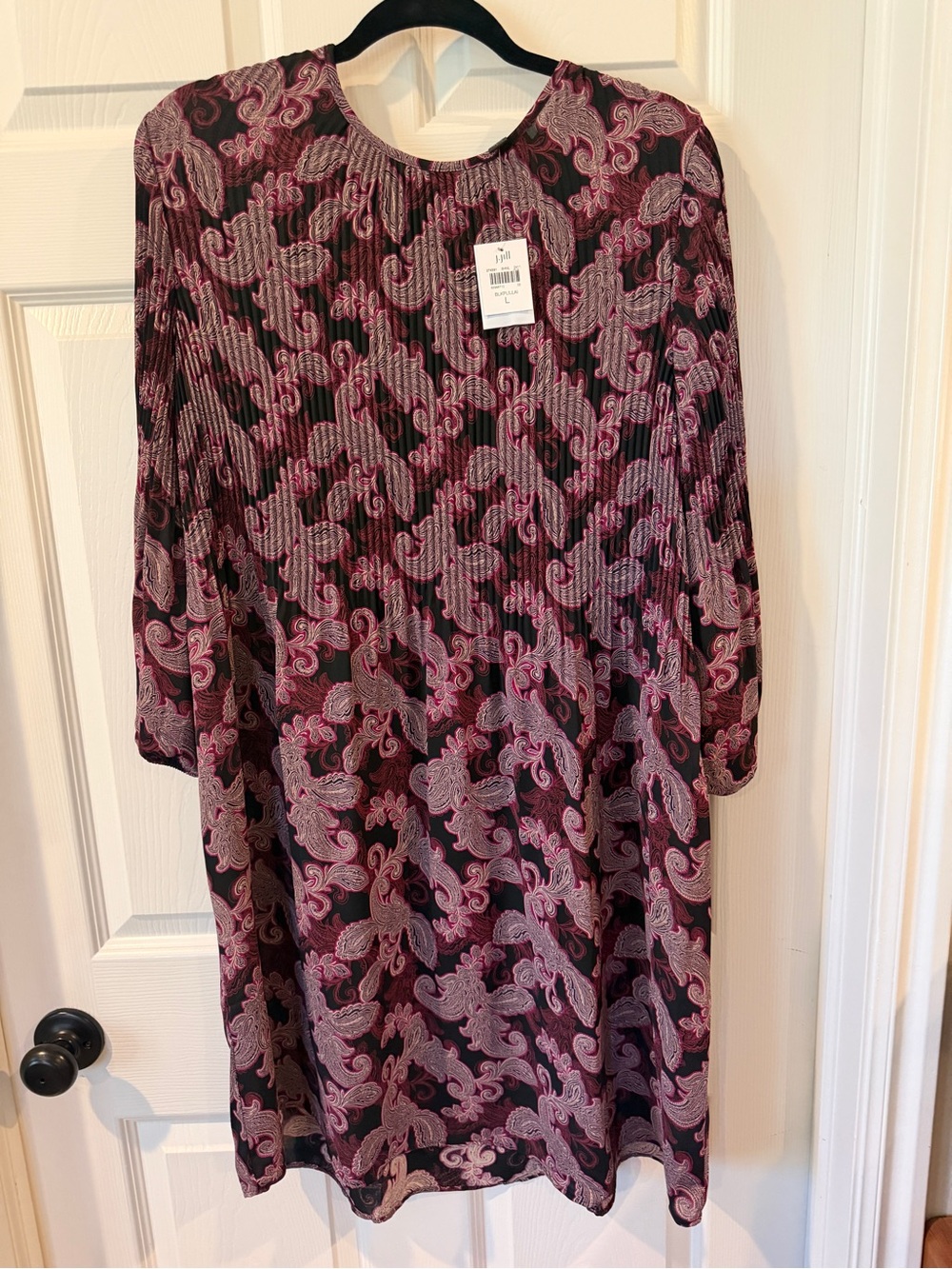 J. Jill Wearever Collection Paisley Dress Size L NWT